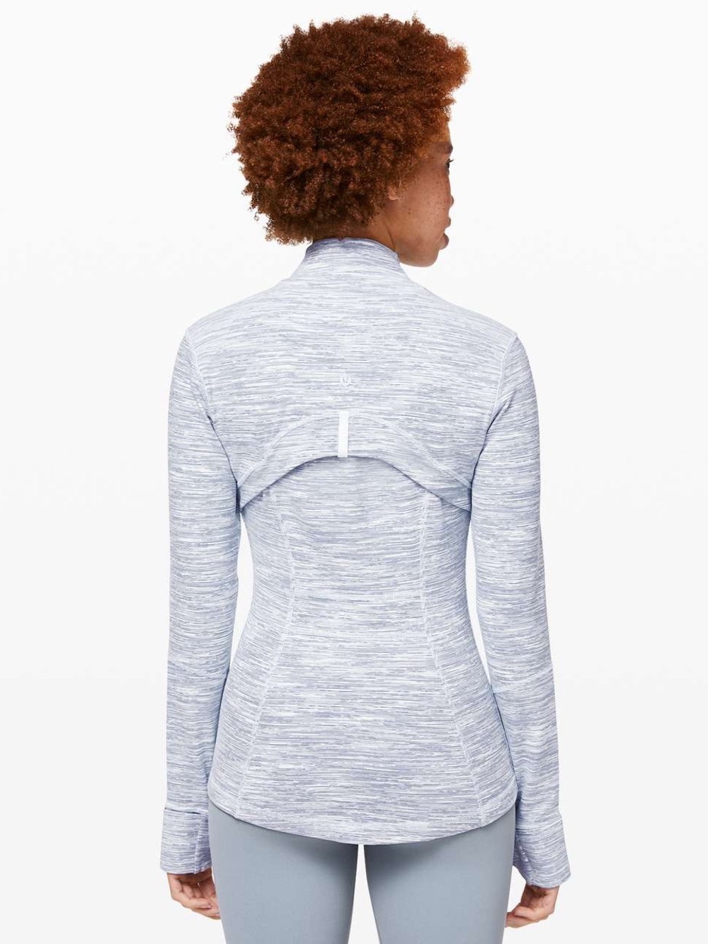Lululemon Define Jacket in Wee Are From Space Sheer Blue Chambray Size 14 - Picture 2 of 8